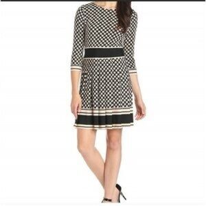 Eliza J Fit & Flare Geo Dress